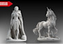 sculpt high quality 3d model character games, figure for 3d printing